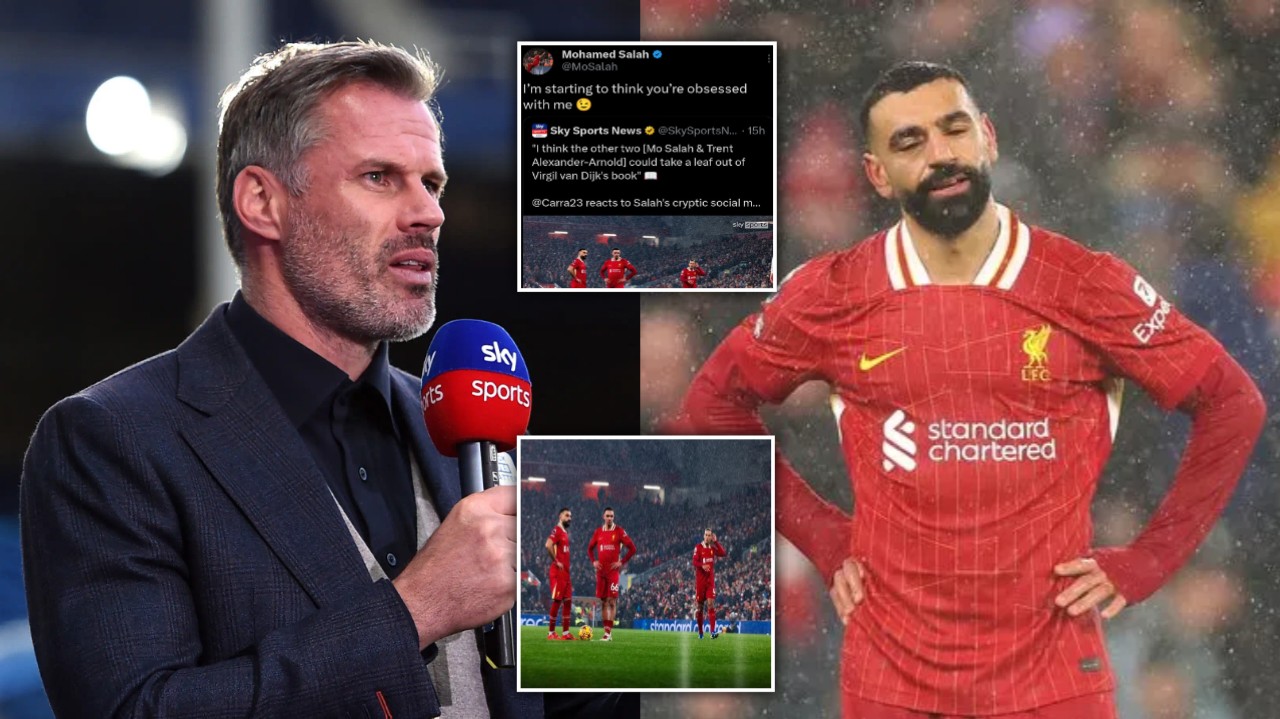 Jamie Carragher calls out Mohamed Salah following latter’s tweet aimed at the former Liverpool star