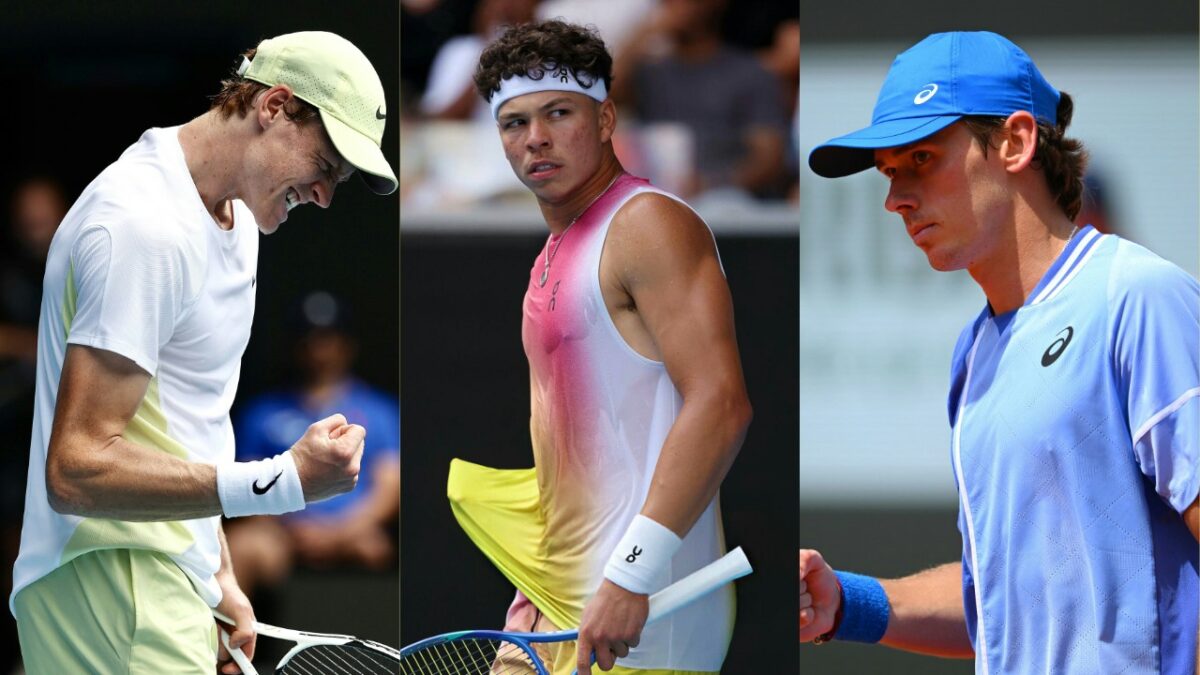 (Video) Lorenzo Sonego hits an outrageous diving spinning backhand volley to send Australian Open crowd into frenzy 3 Jannik Sinner, Ben Shelton, Alex de Minaur