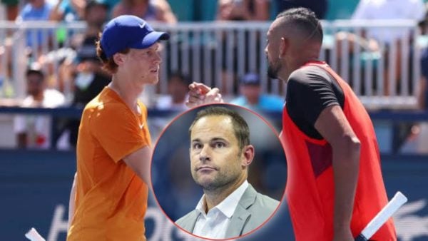 Jannik Sinner, Nick Kyrgios, and Andy Roddick (via Forbes/Tennis Gazette)