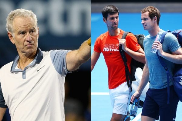 John McEnroe Novak Djokovic and Andy Murray