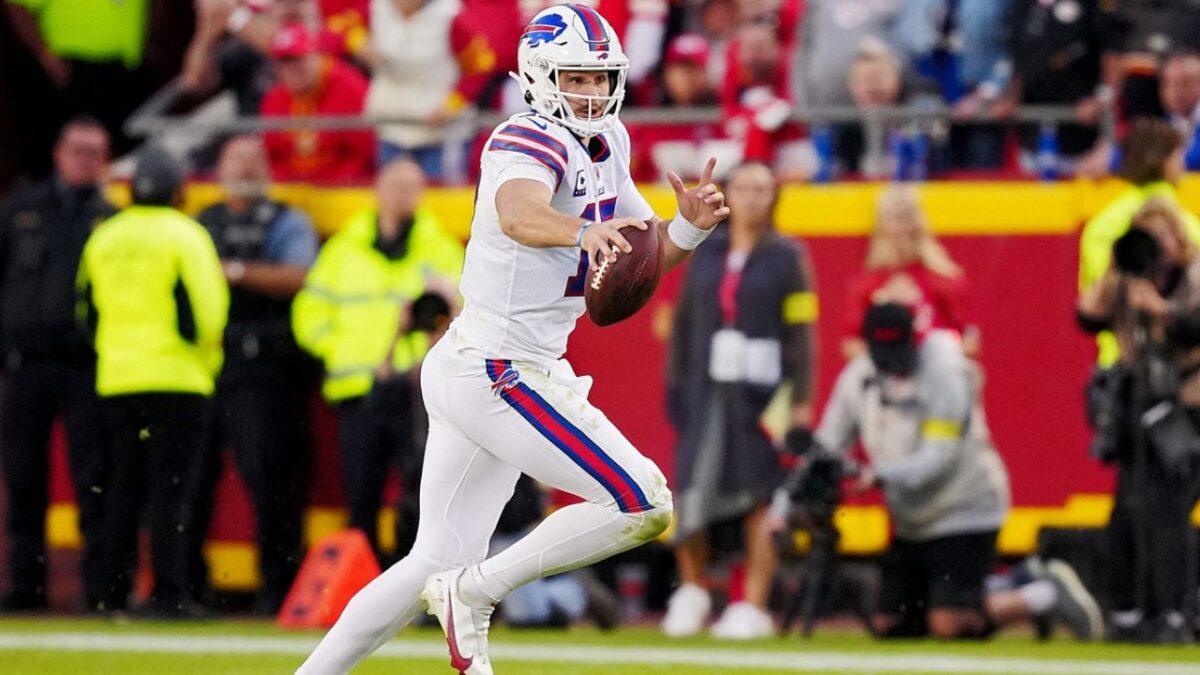 Josh Allen against Kansas City Chiefs at Arrowhead Stadium