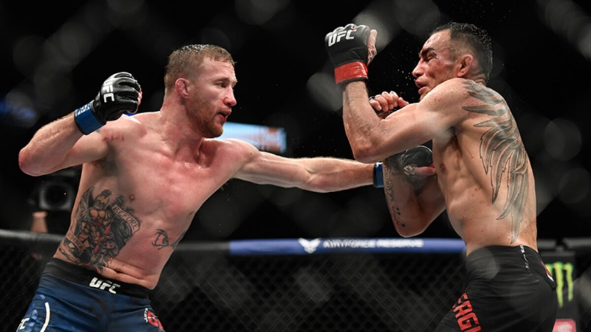 "UFC wants to see someone die," Dan Hooker has hilarious response to five-round brawl against Justin Gaethje 3 Justin Gaethje against Tony Ferguson in 2020