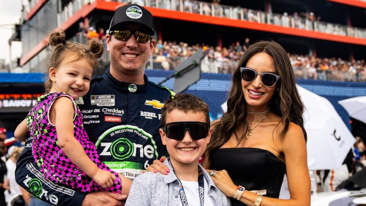 Kyle Busch and Samantha Busch with his family