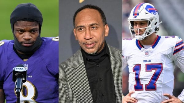 Lamar Jackson, Stephen A. Smith and Josh Allen