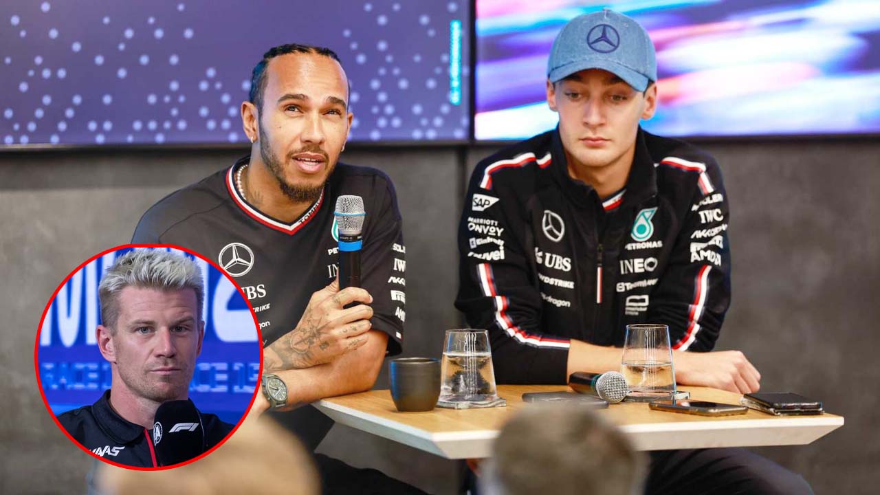 Nico Hulkenberg defends Lewis Hamilton’s lack of pace against ‘very fast’ George Russell in 2024