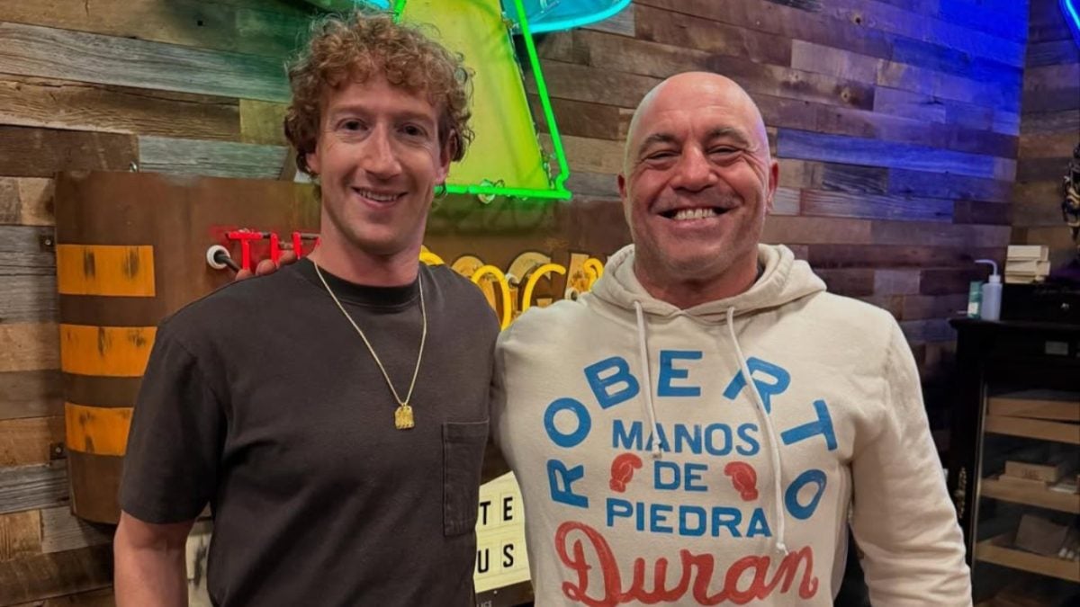 Mark Zuckerberg and Joe Rogan together