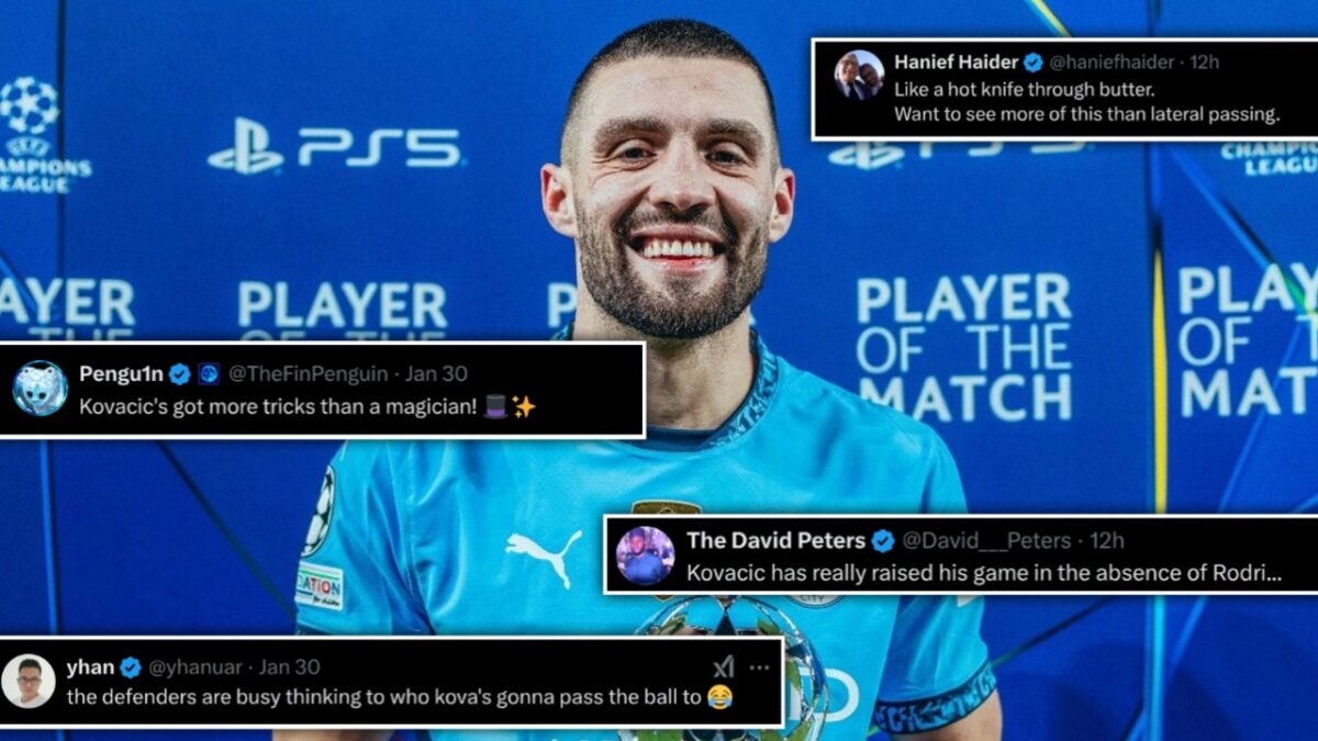 “More tricks than a magician” - Fans in disbelief as spectacular solo goal from Mateo Kovacic helps Manchester City qualify for UCL knockouts 2 Mateo Covacic fans Manchester City
