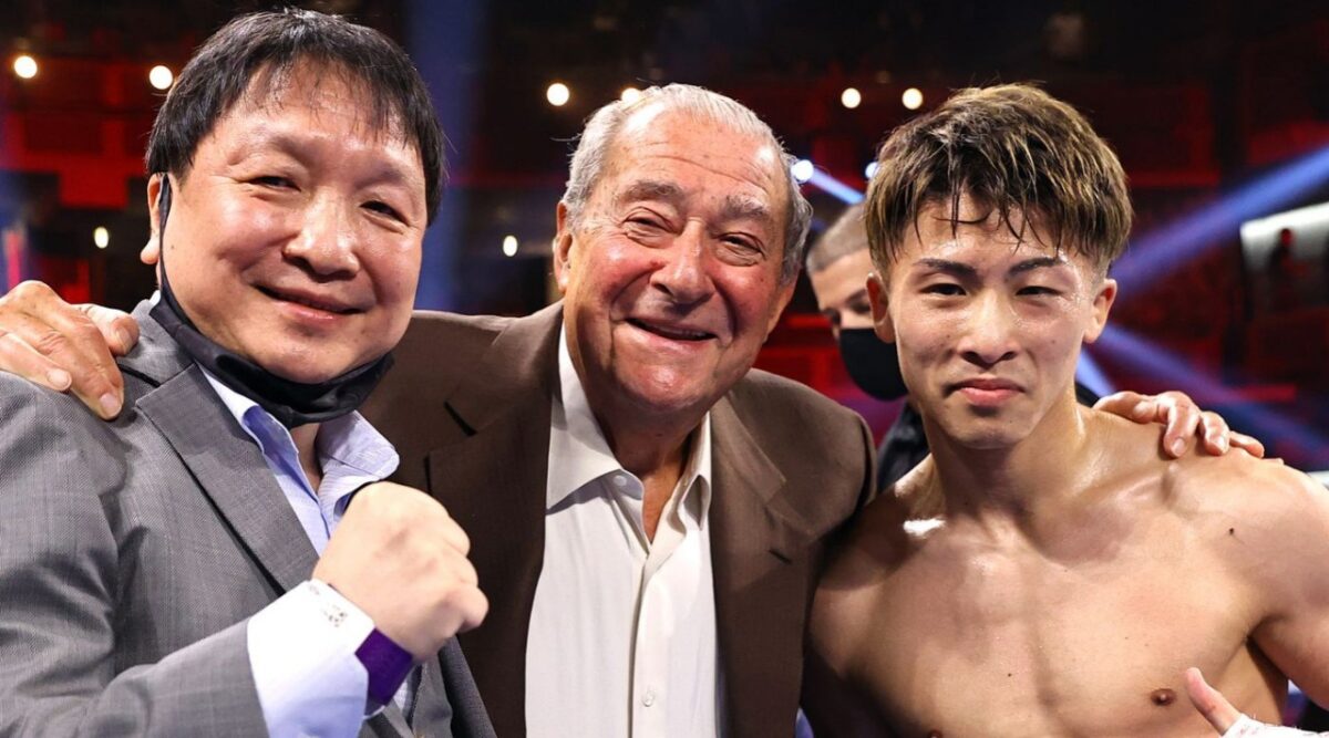 'Japanese Monster' Naoya Inoue exciting US return to happen in Las Vegas reveals legendary promoter 1 Naoya Inoue and Bob Arum together