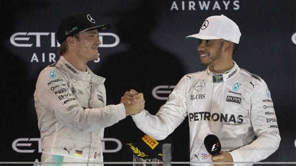 Lewis Hamilton and Nico Rosberg (via IMAGO).