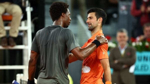 Novak Djokovic and Gael Monfils