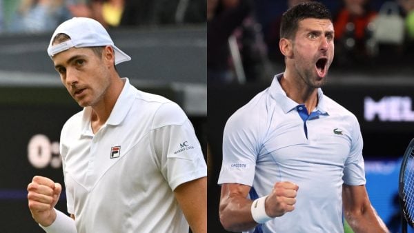 Novak Djokovic and John Isner