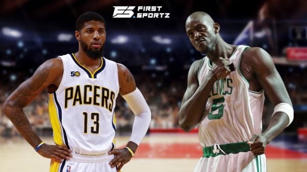 Then Indiana Pacers star Paul George played alongside Hall of Famer Kevin Garnett in the 2013 All-Star game