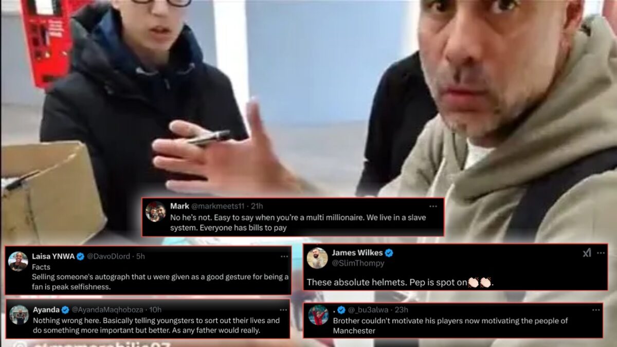 Pep Guardiola fans react