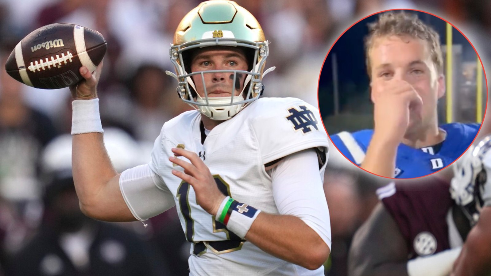 Riley Leonard’s bizarre request to his Duke professor last year resurfaces after Notre Dame’s win over Georgia