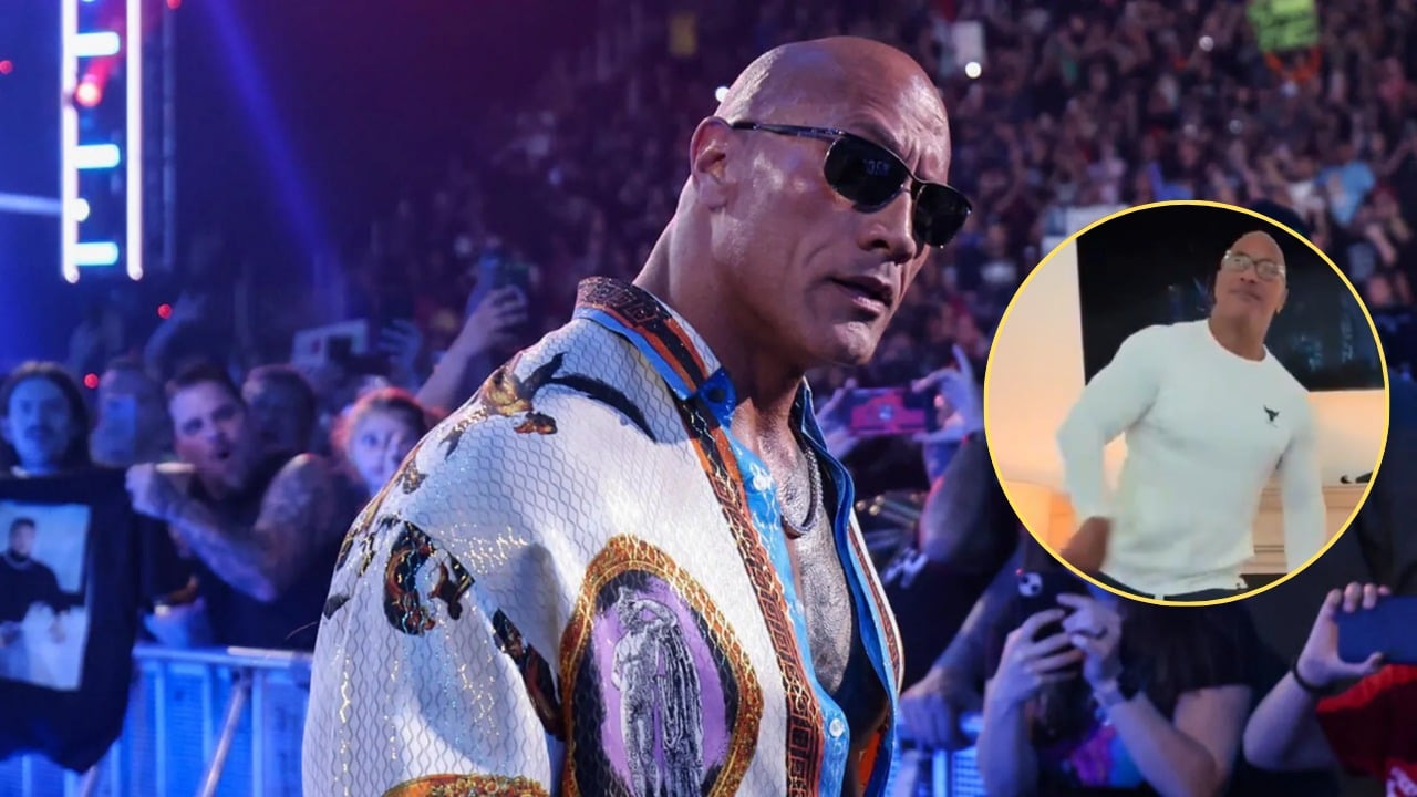 “Roman needs to use this footage”- Wrestling fans go bonkers after video of The Rock’s hilarious dance goes viral ahead of his rumored WWE return 