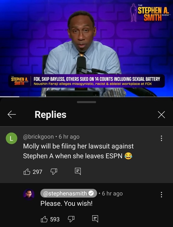 Stephen A. Smith responds