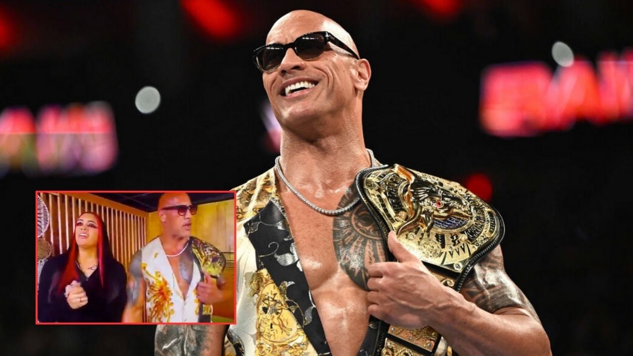 “That’s s**ual harassment right there”- Wrestling fans go bonkers after The Rock spanks 35-year-old star in front of his daughter on NXT