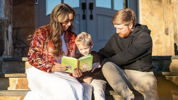 Alexa and Tyler Reddick with their son