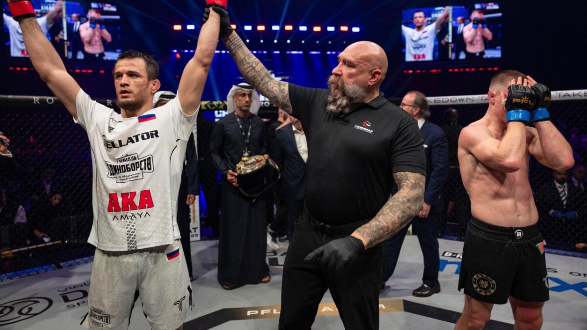 Usman Nurmagomedov wins a controversial fight against Paul Hughes 