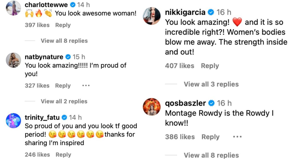“Women’s body blows me away”- Nikki Bella, Charlotte Flair, and other WWE stars react to Ronda Rousey's jaw-dropping 6-month transformation after giving birth 3 Shayna Basculer Naomi Charlotte Flair Nikki Bella Ronda Rousey Natalya