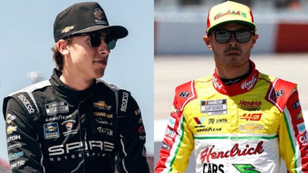 Carson Hocevar and Kyle Larson