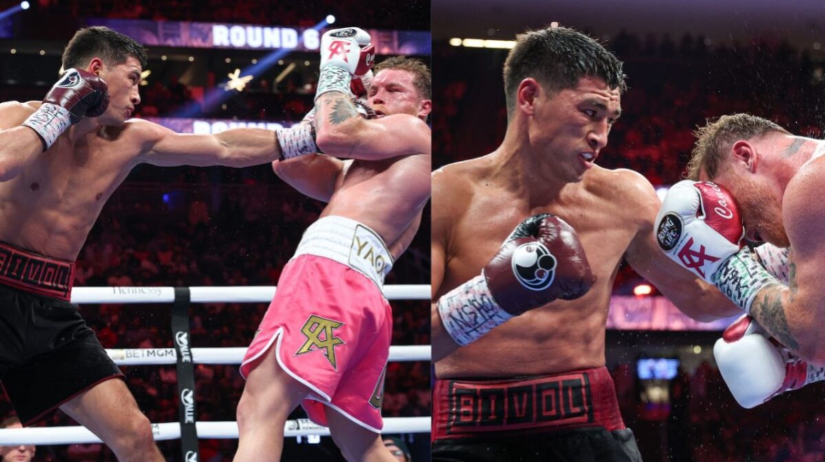 Dmitry Bivol in action against Canelo Alvarez