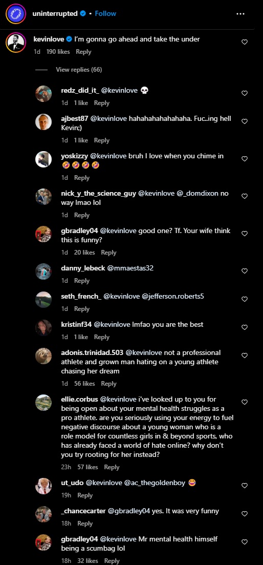 Fans slam Kevin Love for shading Angel Reese
