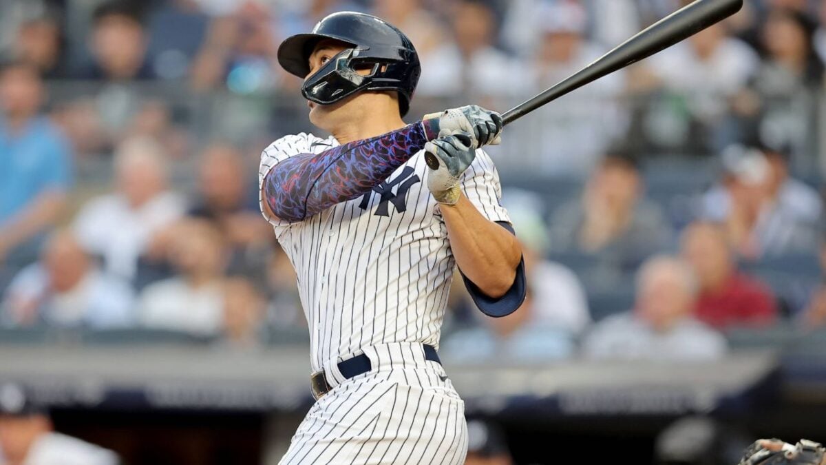Giancarlo Stanton Gives Hilarious Response to His "Bonehead" Moment in Game 3 Win Against Red Sox 1 Giancarlo Stanton