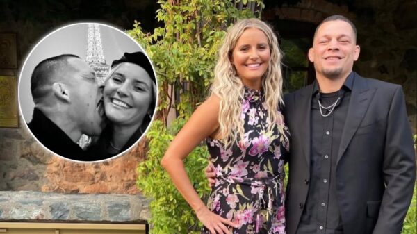 Nate Diaz and his wife, Misty Brown, enjoying their Valentine's Day evening