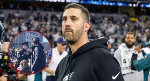 Nick Sirianni was shaking hands and hugging police officers for doing their duty