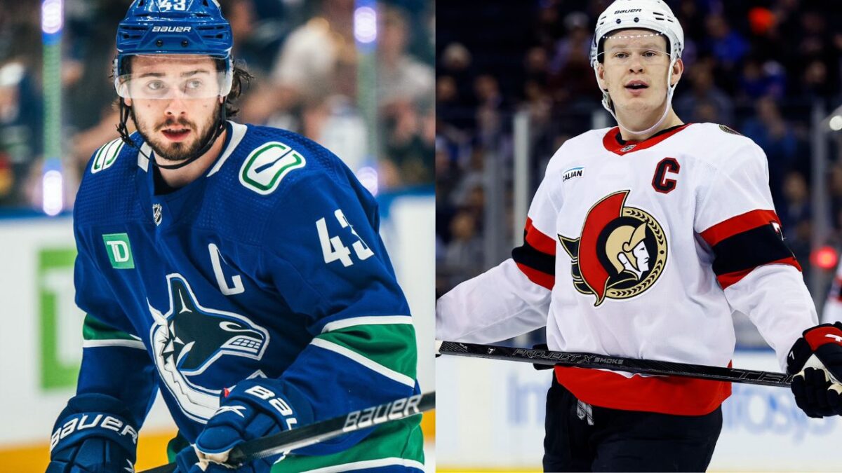 Brady Tkachuk admits being "more nervous" for brother Matthew Tkachuk's fight than his own during USA-Canada game at 4 Nations Face-Off 3 Quinn Hughes and Brady Tkachuk