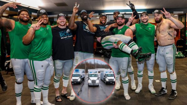 Saquon Barkley gifted the Philadelphia Eagles offensive line with Bud Light trucks