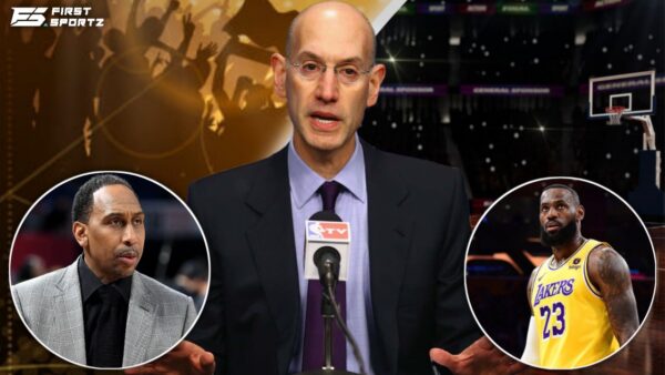 Adam Silver, ESPN's Stephen A. Smith and LeBron James