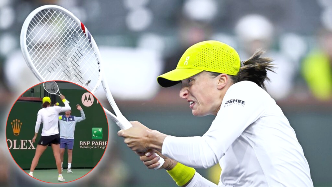 (Video) Iga Swiatek generates controversy by rudely smashing the ball back to the ball kid during Indian Wells’ defeat