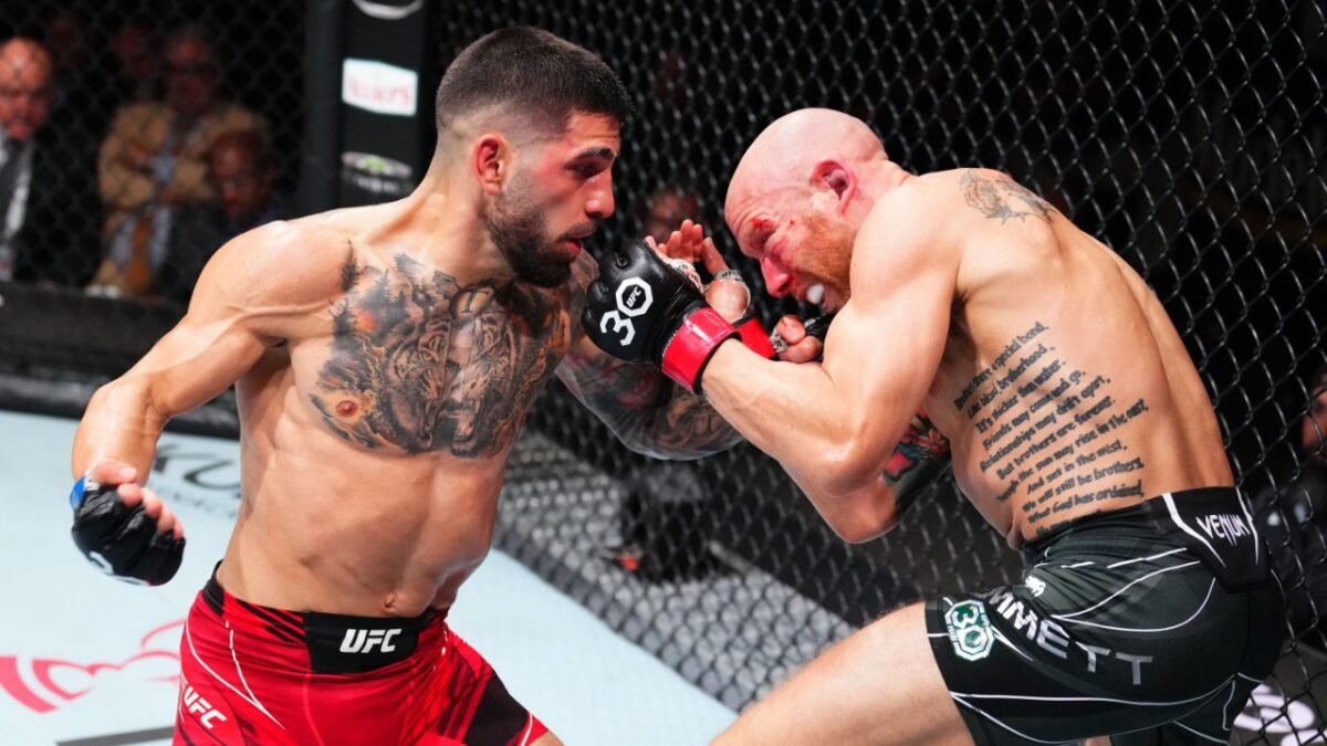 $54 Billion franchise ropes in UFC star Ilia Topuria for 'Daredevil: Born Again' 3 Ilia Topuria knocking out opponents in the UFC