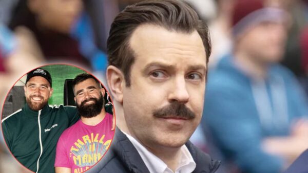 Jason Sudeikis brought a smile to the Kelce brothers faces