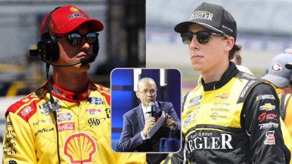 Joey Logano, Kyle Petty and Carson Hocevar