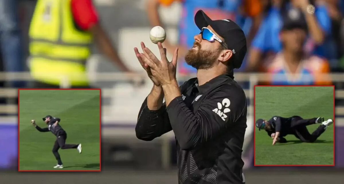 (Video) Axar Patel follows Glenn Phillips' path in taking a stunner to eliminate Rachin Ravindra 3 Kane Williamson catch to dismiss Axar Patel