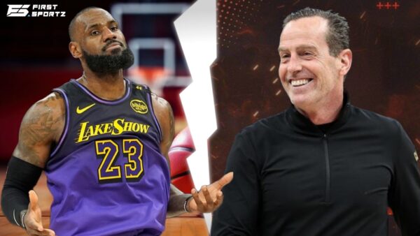 LeBron James and Kenny Atkinson