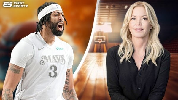 Los Angeles Lakers owner Jeanie Buss and former player Anthony Davis