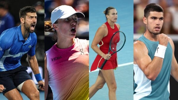 Novak Djokovic, Iga Swiatek, Aryna Sabalenka, Carlos Alcaraz (2)