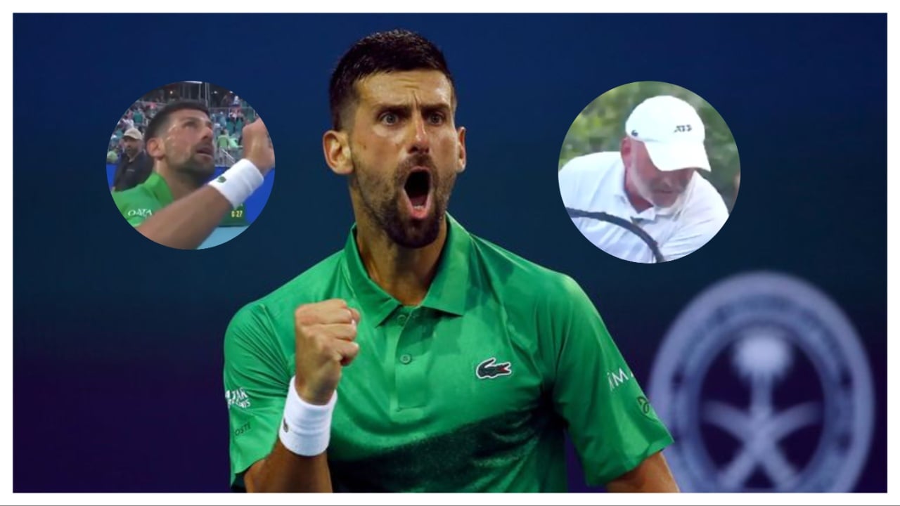 (Video) Novak Djokovic fumes at chair umpire Fergus Murphy over time-violation during his match against Lorenzo Musetti at the Miami Open