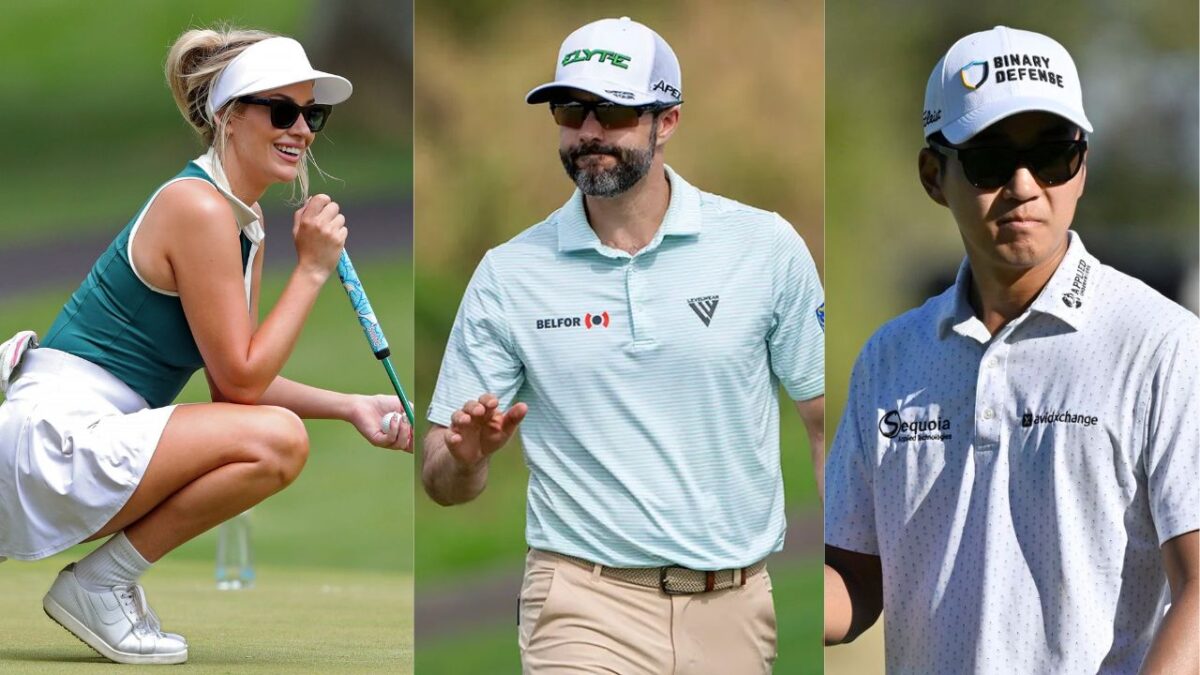 Adam Hadwin smashing golf club and setting off sprinkler at Valspar Championship doesn't sit well with fans - "That's ridiculous behavior" 5 Paige Spiranac, Adam Hadwin and Michael Kim