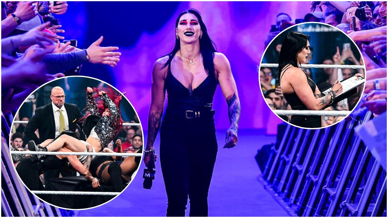 “That doesn’t seem legally binding”- Wrestling fans go wild after Rhea Ripley crashes WrestleMania contract signing on Raw