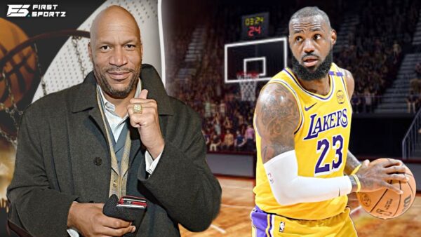 Ron Harper and Los Angeles Lakers superstar LeBron James