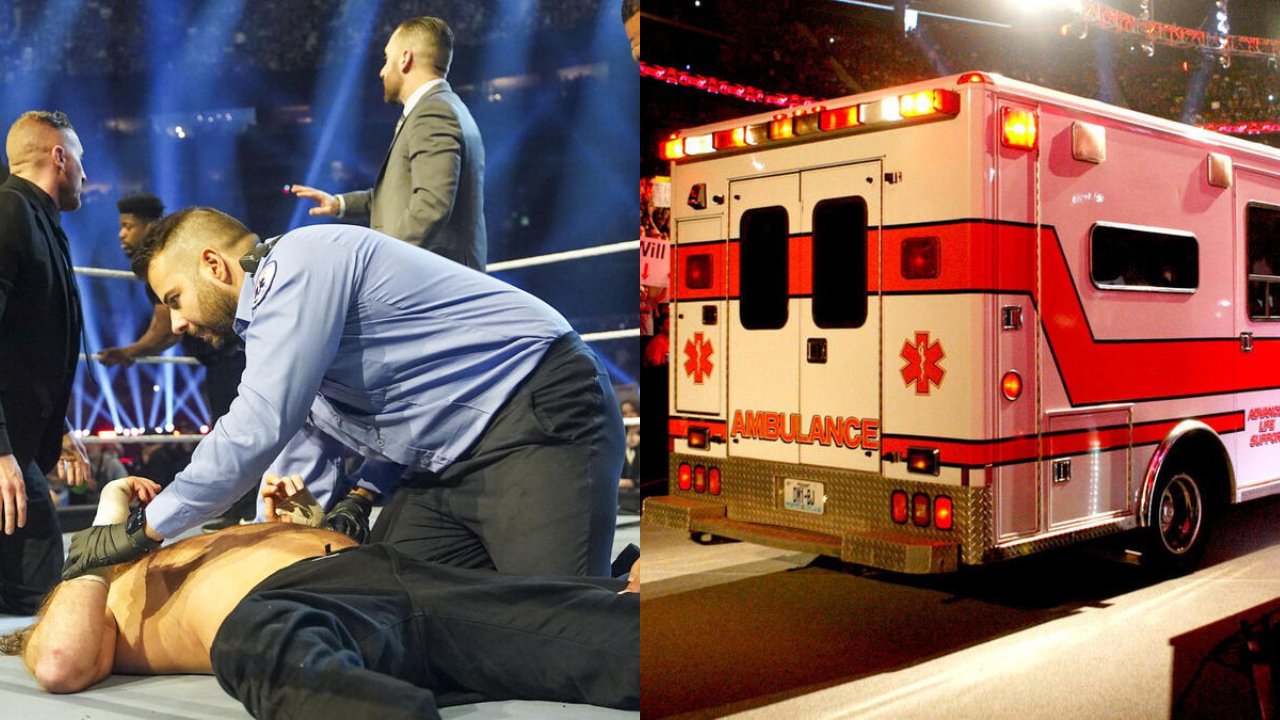 Former WWE champion was rushed to hospital following brutal unsanctioned match at Elimination Chamber