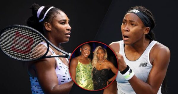 Serena Williams and Coco Gauff (via Andscape/X)