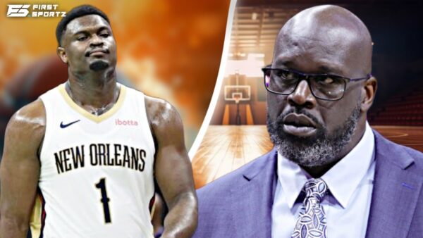 Zion Williamson and Shaquille O'Neal